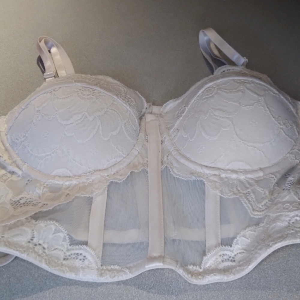 Womens size S sheer back lacy top